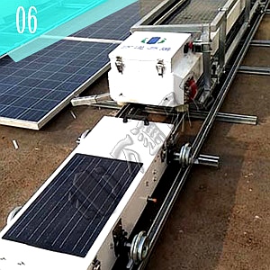 Drag type photovoltaic panel cleaning robot
